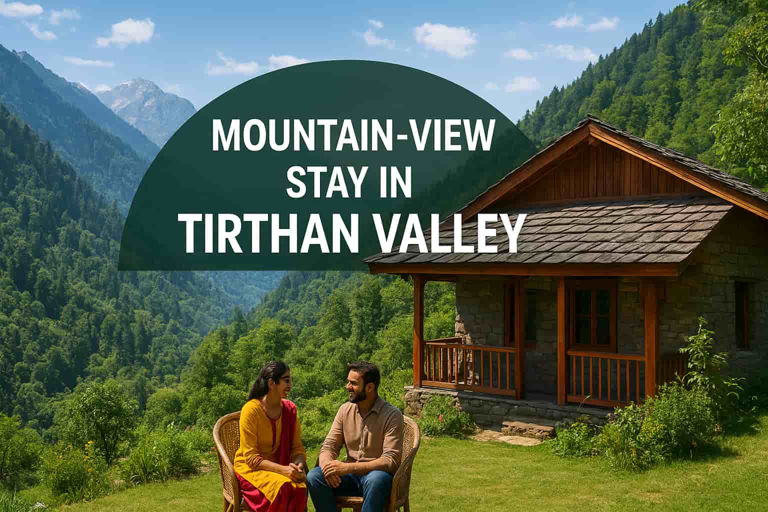 Hotel with Mountain view in Tirthan Valley